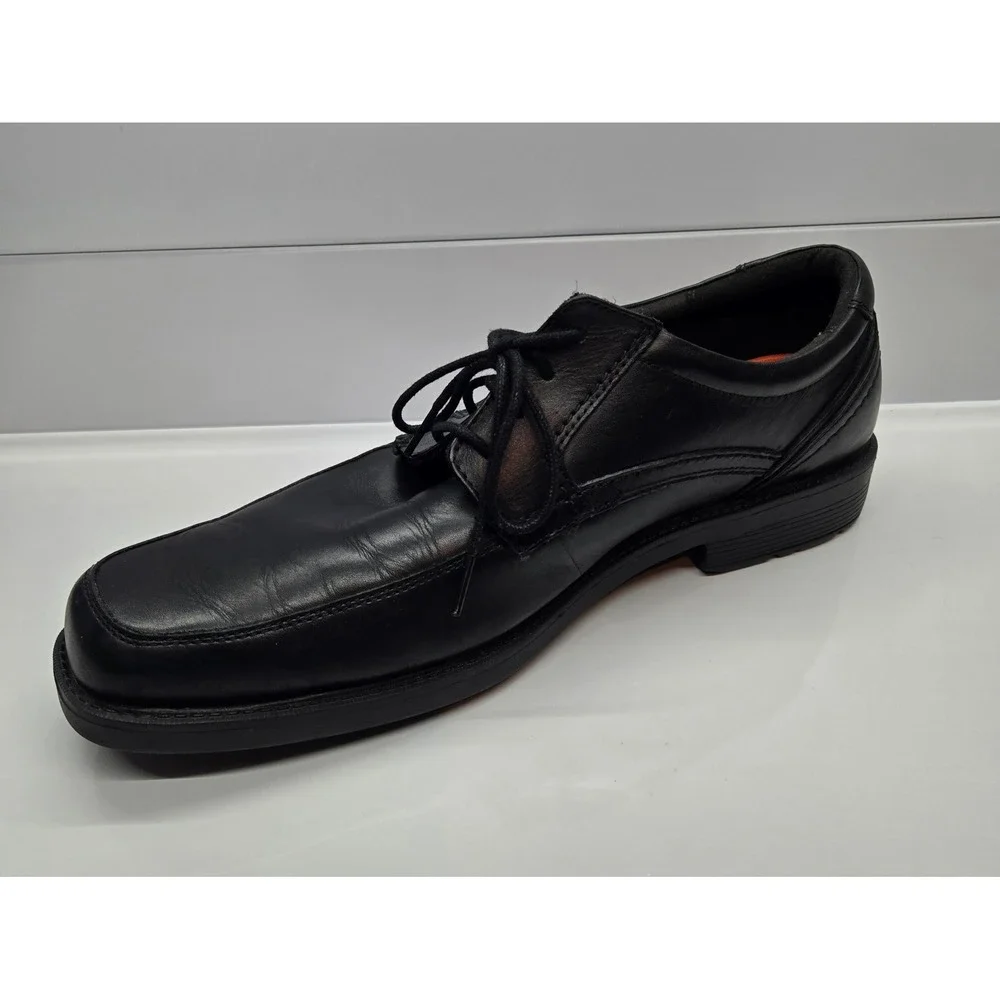 Rockport TruTech Mens Black Leather Square Toe Oxford Dress Shoes A13013 Size 15